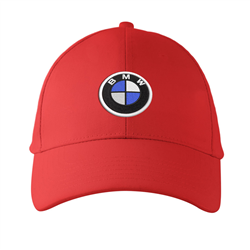 کلاه کتان قرمز BMW (گلدوزی)