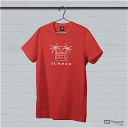 تیشرت پنبه ای قرمز summer
