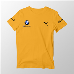 تیشرت پنبه ای زرد پوما BMW