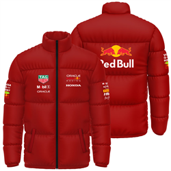 کاپشن پافر زمستانی قرمز فرمول یک ردبول