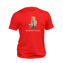 تیشرت پنبه ای قرمز خرس Baron filou