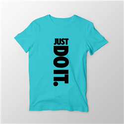 تیشرت پنبه ای فیروزه ای Just Do IT