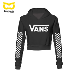 هودی دخترانه نیم تنه vans