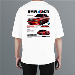 تیشِرت پنبه ای اور سفید BMW M3