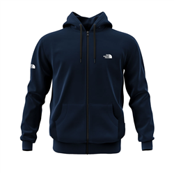 سویشرت زیپدار سرمه ای پنبه ای نورث فیس