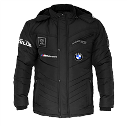 کاپشن مشکی بلند زمستانه bmw
