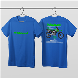 تیشرت پنبه ای آبی کاوازاکی KX 250F
