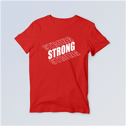 تیشرت پنبه ای قرمز Strong