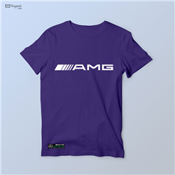 تیشرت پنبه ای بنفش AMG