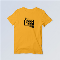 تیشرت پنبه ای زرد Just keep going