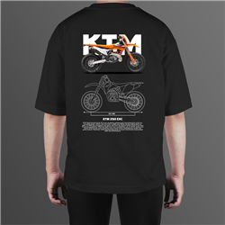تیشِرت پنبه ای اور مشکی موتور KTM 250 EXC