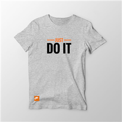 تیشرت پنبه ای طوسی just do it
