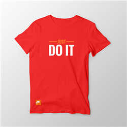 تیشرت پنبه ای قرمز just do it