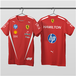 تیشرت پنبه ای قرمز لوئیس همیلتون فراری 2026