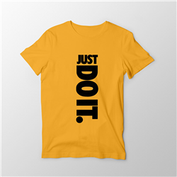 تیشرت پنبه ای زرد Just Do IT