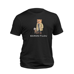 تیشرت پنبه ای مشکی خرس Baron filou