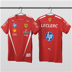 تیشرت پنبه ای قرمز چارلز لکلرک فراری 2026