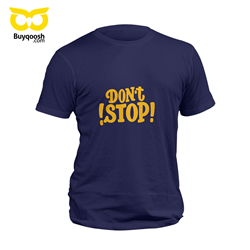 تیشرت پنبه ای سرمه ای don't stop