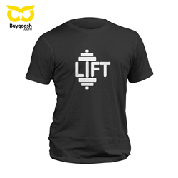 تیشرت پنبه ای مشکی lift
