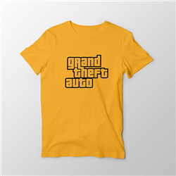 تیشرت پنبه ای زرد GTA