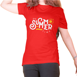 تیشرت پنبه ای قرمز Summer