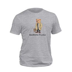 تیشرت پنبه ای طوسی خرس Baron filou