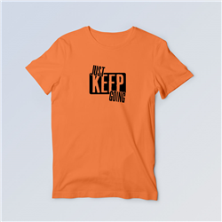تیشرت پنبه ای نارنجی Just keep going