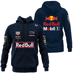 سویشرت زیپدار سرمه ای ردبول فرمول یک فصل 2025