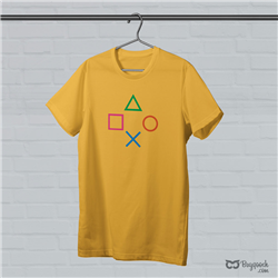 تیشرت پنبه ای زرد playstation