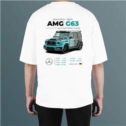 تیشِرت پنبه ای اور سفید بنز g class