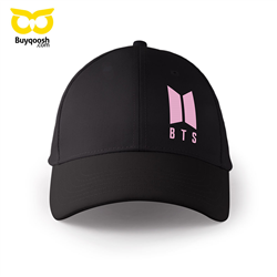 کلاه کتان مشکی BTS PINK