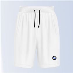 شلوارک پنبه ای سفید BMW