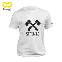 تیشرت پنبه ای سفید stay wild