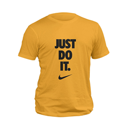 تیشرت پنبه ای زرد just do it