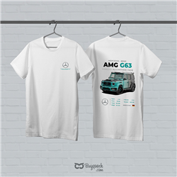 تیشرت پنبه ای سفید بنز g class