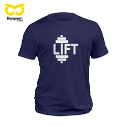 تیشرت پنبه ای سرمه ای lift