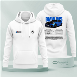 هودی پنبه ای سفید BMW M5