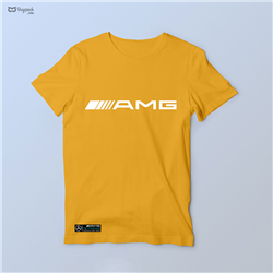 تیشرت پنبه ای زرد AMG