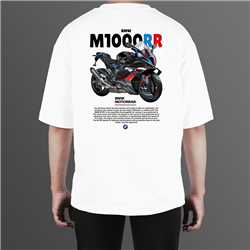 تیشِرت پنبه ای اور سفید موتور BMW M1000RR