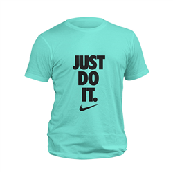 تیشرت پنبه ای فیروزه ای نایک just do it