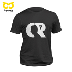 تیشرت پنبه ای مشکی رونالدو cr7