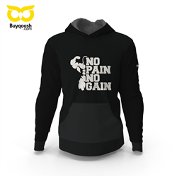 سویشرت مشکی no pain no gain