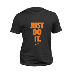 تیشرت پنبه ای مشکی just do it