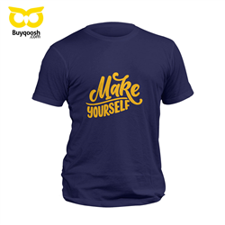 تیشرت پنبه ای سرمه ای make your self
