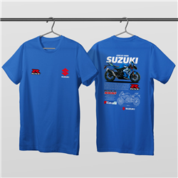 تیشرت پنبه ای آبی سوزوکی GSX R1000