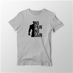 تیشرت پنبه ای طوسی no pain no gain