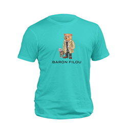 تیشرت پنبه ای فیروزه ای خرس Baron filou