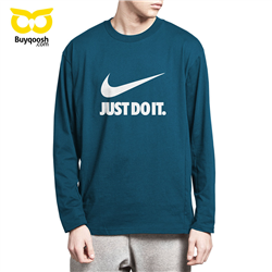 پیراهن آستین بلند آبی نفتی just do it