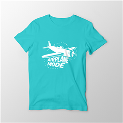 تیشرت پنبه ای فیروزه ای airplane