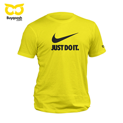 تیشرت پنبه ای زرد nike just do it